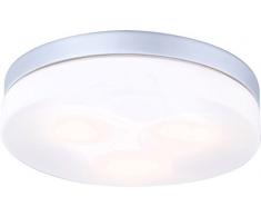 PLAFONIERA Alluminio Vetro Opale, 3X40W E27 Art. 32113 [Cucina]