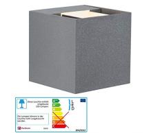 Paulmann parete plafoniera led cybo rettangolare 2 X 3 W Grigio 80 X 80 mm