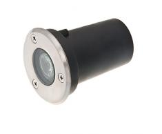 Segnapasso CK-DM3WF - Faro segnapasso LED 3W AIPIY, LED unico, rotondo da incasso per esterno IP68 impermeabile e calpestabile luce fredda 6500K 220V angolo luce 45°