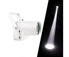 3w Led Pinspot Occhio di Bue Luce per Palla Specchio Discoteca, Sagomatore Led Luce a Sfera Specchio Faretto Palcoscenico Strobosfere, Pin Spot Farò Led Discoteca Faretti Palco Mirror Ball Spotlight