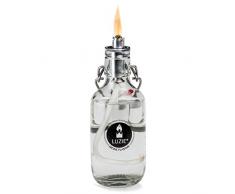 Lampada a petrolio, lampada a petrolio, lanterna Luzie | richiudibile, sicura per i bambini, luce per giardino e balcone | Made in Germany | Set con stoppino di ricambio