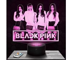Lampada 3D Black Pink. Lampephoto.fr, Lampada 3D con incisione laser, Lampada fotografica Incisione su plexiglass, Lampada fotografica illusione, Lampada decorativa …