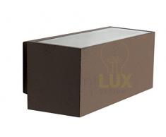 TAORMINA 3520R APPLIQUE PER ESTERNO RETTANGOLARE MARRONE RUSTICO DIAMANTLUX