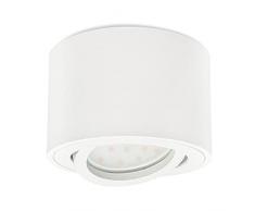 KYOTECH OPPER Faretto Led a Soffitto Bianco Opaco Faretto a Soffitto Orientabile Ø80x50mm Include Modulo Led 5W 3000K Bianco Caldo