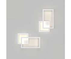 Klighten 2 pezzi, applique LED, 24W, 1960LM, lampada da parete moderna per interni, Bianco naturale 4500K,lampada da notte per camera da letto, soggiorno, bianco