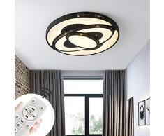 Plafoniera 60W LED plafoniera circolare con telecomando dimmerabile plafoniera astronave plafoniera soggiorno moderna sala da pranzo camera da letto illuminazione interna a risparmio energetico