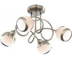 LAMPADA A SOFFITTO OTTONE ANTICATO, LAMPADINE INCLUSE 4xG9 33W Art. 56101-4D