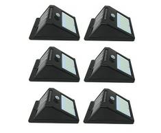 tempo di saldi 6 X Faro 20 Led Con Pannello Solare E Sensore Di Movimento Faretto Crepuscolare