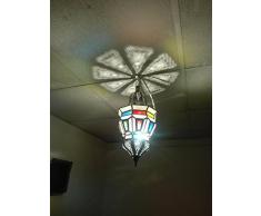 LAMPADARIO marocchino a sospensione Lanterna lampada applique etnico chic vintage ARABO africano orientale Marocco 1008