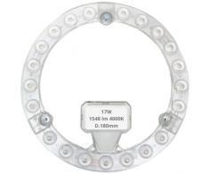 Patabit Circolina Led Ricambio Al Posto Della Lampada Neon per Trasformate La Plafoniera A Led | Lampadina Circolare Led Luce Fredda Calda E Naturale (17W, Luce Naturale 4000K)