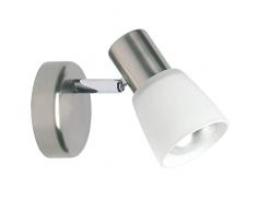 BRILLIANT lampada Luca spot da parete in ferro/cromato/bianco | 1x R50, E14, 40W, adatto per lampade a riflettore (non incluse) | Scala da A ++ a E | Testa orientabile