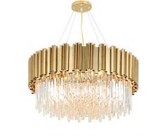 Lampadari Di Cristallo Plafoniere LED Postmoderni Rotondi Lampadari In Acciaio Inossidabile Dorato Plafoniera Illuminazione Lampadario A Sospensione Lustre Sospensione Apparecchi(Size:60cm,Color:oro)