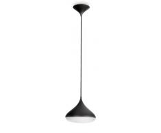 Philips Friends Lampadario, Design Moderno Cucina, Camera da Letto, Salotto, Forma a Goccia, Diametro 25 cm, Materiale Sintetico, 1 Lampadina Inclusa da 15 W, Nero