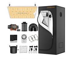 Kit tenda di coltivazione Spider Farmer SF1000D Lampada di coltivazione a LED a spettro completo Samsung LM301B LED Scatola di coltivazione completa 60x60x140cm Kit tenda di coltivazione idroponica