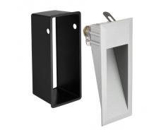 Lampada LED da incasso su parete da Parlat (15 luci LED bianco caldo, alluminio, da esterno, 230V, confezione da 2)