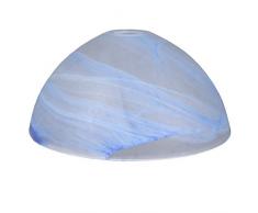 Lampada a sospensione in vetro di ricambio, rotonda, diametro 300 mm, paralume in vetro opale blu