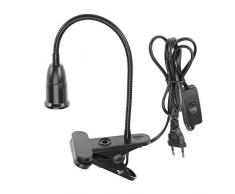 Demiawaking Portalampada Flessibile e27 Porta Lampada da Tavolo a LED con Clip Lampada da Tavolo Flessibile con Cavo Interruttore