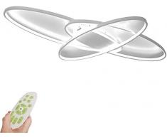 minifair Soffitti LED da soggiorno Luminari a intensità variabile Plafoniera da incasso con illuminazione a soffitto telecomandata, lampadario design ovale chic moderno