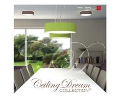 Ranex 1000463 Ceiling Dream Collection Plafoniera Moderna Copertura Satinata E14, Bianco, 30 cm