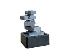 SEINHIJO Fontana da Interni Fengshui Zen Tavolo Cascata per Scrivania Ufficio Soggiorno Salotto Arte Regalo con illuminazione LED 28cm