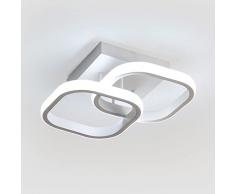 Aiskdan Lampada LED Soffitto, 24W Lampadario Camera da Letto Acrilica Quadrata, Plafoniera LED Soffitto Moderna, Plafoniera per Soggiorno, Camera da Letto, Sala da Pranzo, Ingresso, Luce Bianca 6500K