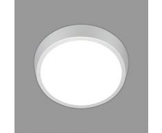 Briloner Leuchten - Lampada LED per esterni, lampada da parete esterna, IP44, 24 Watt, 2160 Lumen, 4000 Kelvin, bianco/argento, 270 x 93 mm (DxH), 3018-014