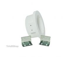 TrAdE shop Traesio PORTA FARETTO FISSO IN GESSO AD INCASSO PER LAMPADE A LED TONDO A SCOMPARSA 10cm