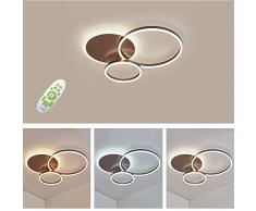 Plafoniera LED, 54W 5400lm Moderna Alluminio Della Lampada da Soffitto, Dimmerabili con Telecomando, 3000K - 6000K, Luci di Soffitto di Soggiorno, Disimpegno, Camera Da Letto, 3 Squillare 65 * 50 * 8C