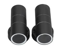 Pwshymi Applique da esterno impermeabili, applique da parete a risparmio energetico moderne staccabili per cortili per camere da letto(Nero)