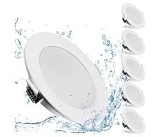 Faretti da incasso a led plafoniere da incasso bagno faretti a soffitto ultrasottili IP44 7W 230V 3000K faretti faretti da incasso per bagno soggiorno cucina 6 pezzi