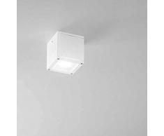 Faretto gu10 led cubo metallo bianco per interno/esterno ip54 da soffitto