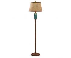 GJIF - Lampada da terra Lampada da terra vintage in ferro Lampada da terra per interni Lampada anticata adatta per soggiorno Camera da letto - Interruttore a pedale (E27) (colore : Blu)