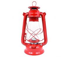 Cenpek - Lanterna vintage da 30 cm, lanterna a olio, stile retrò, lampade a cherosene classiche, per casa, giardino, campeggio, citronella, colore: rosso