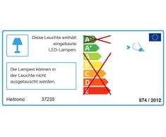 HEITRONIC 37235 – Fiaccola da parete, integrated, argento