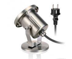 Faretto LED da Parlat (3 luci Power-LED tonalitá bianco caldo, acciaio inox, IP55, ruotabile e orientabile, per uso esterno, 230V, confezione da 1)