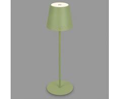 Briloner - Lampada da tavolo senza fili, 2 lampade in 1, lampada comodino dimmerabile, Lampada da Esterno, abat jour da comodino, lampada da tavolo ricaricabile, lampada scrivania, verde lime