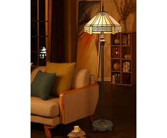 Lampada da terra Tiffany da 16 pollici Lampada da terra modello creativo Lampada da terra fatta a mano in vetro colorato