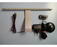 GEA GmbH Ida - Lampada LED sottopensile per armadio, 2 pezzi, con interruttore a pedale, colore bianco
