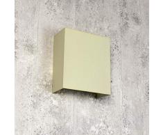 Applique per interni Alice rettangolare elegante moderno design loft paralume in tessuto bianco avorio E27 per camera da letto soggiorno corridoio