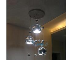 Moderna lampada a sospensione in alluminio Sala da pranzo cucina stanza 3 capi lampada a sospensione Balcone palline lampadari Scale Cellulare Ciondolo Illuminazione Fixtures