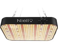 Niello lampada per piante, 1200W lampada da coltivazione con IR, UV High PPFD Sunlike Full Spectrum luce per piante per Indoor Veg and Bloom, funzione dimmerabile e catena a margherita