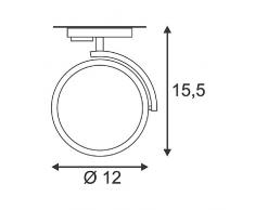 SLV, Faretto per illuminazione su binario, incl. Adattatore monopolare, GU10