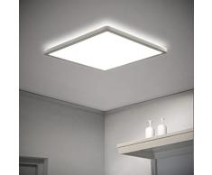 Plafoniera A Led Piatta, Plafoniera Quadrata, 18W, 2000Lm, Ip44, Ultra Sottile, 30x30CM, Per Bagno, Corridoio, Cucina, Balcone