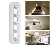 Lampada da parete senza fili Super Brightness 5 LED Armadio Armadio a luce stagna Lampade Home Night Emergency Light Light bianco