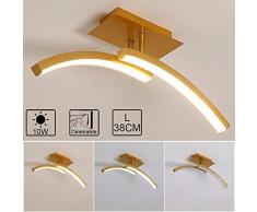 Doro LED Dimmerabile Lampada Da Soffitto, Moderno Corridoio Arco Disegno Plafoniera, 10W Illuminazione Semplice Soffitto Luce Per Balcone Ingresso Ufficio, Paralume in Acrilico Metallo L38 × W5cm
