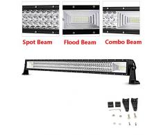 AUXTINGS 108 cm 540W Tripla Fila Barra Led Fuoristrada Con Cablaggio Kit, Barra Luce Led, Luci di Lavoro Per Auto Camion SUV UTE ATV Barca 4x4 Veicoli Offroad Utvs, CC 12V 24V 6000K