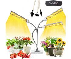 Lampada per Piante 150W 315 LEDs, Lampada Piante Coltivazione, Full Spectrum Grow Light, Lampada di Crescita con Timer Auto 3H/6H/12H e 5 Livelli di Luminosità per Pianti Frutta Verdure Fiore