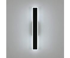 DELIPOP Applique da Parete LED, 12W Lampada da Parete Interno Moderno, Luce Calda/Naturale/Bianca Dimmerabile Lampada a Muro Led, per Camera da Letto Soggiorno Scala Corridoio, 31 * 4CM Nero
