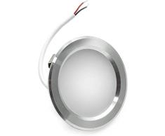 Faretto Incasso Led Sottile Per Top cucina-Bagno Foro Diametro 60 mm Alto 19 mm Diametro Esterno 70 mm Cromo Lucido 3 Watt Luce Fredda 6500 K Diretto A 220 V