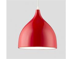 Lampade A Sospensione A Tirante E27 LED Moderni Metallo Paralume Lampadario Regolabile in Altezza Per Cucina Da Ristorante Bancone Cafe Bar Cucina Corridoio Deco Luce Pendente lampadario(Rosso)
